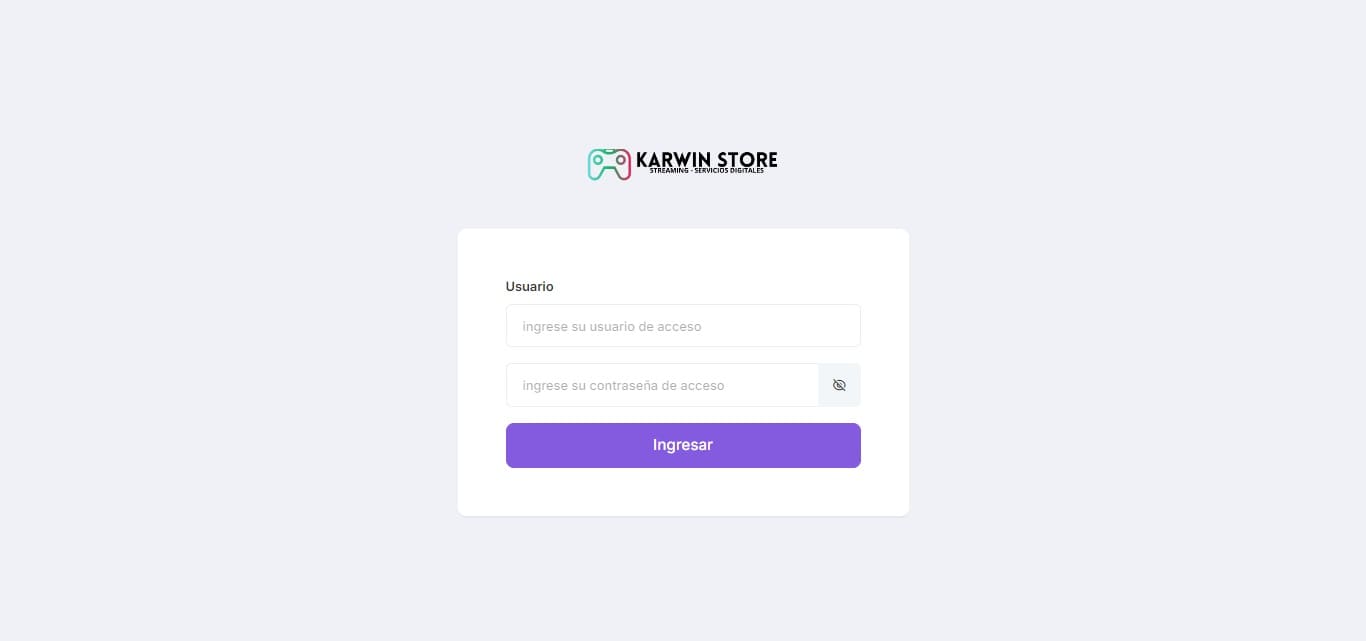 Karwis Store – Plataforma de gestion cuentas streaming